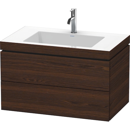 Duravit L-Cube C-Bonded Set Wall-Mounted Lc6927O6969 Brushed Walnut LC6927O6969